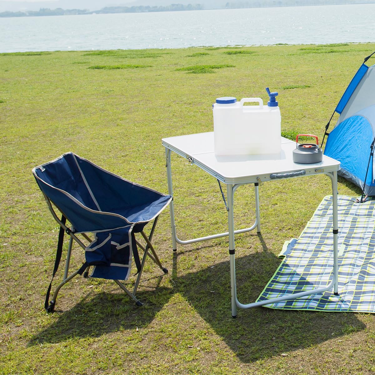 REDCAMP folding camping table beach-use ready for outdoor picnics and fishing trips