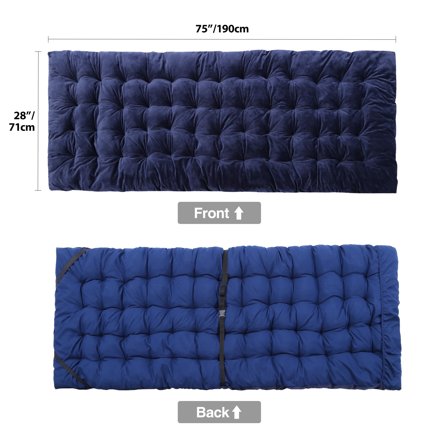 REDCAMP corduroy-shell cot pad for durable outdoor naps.