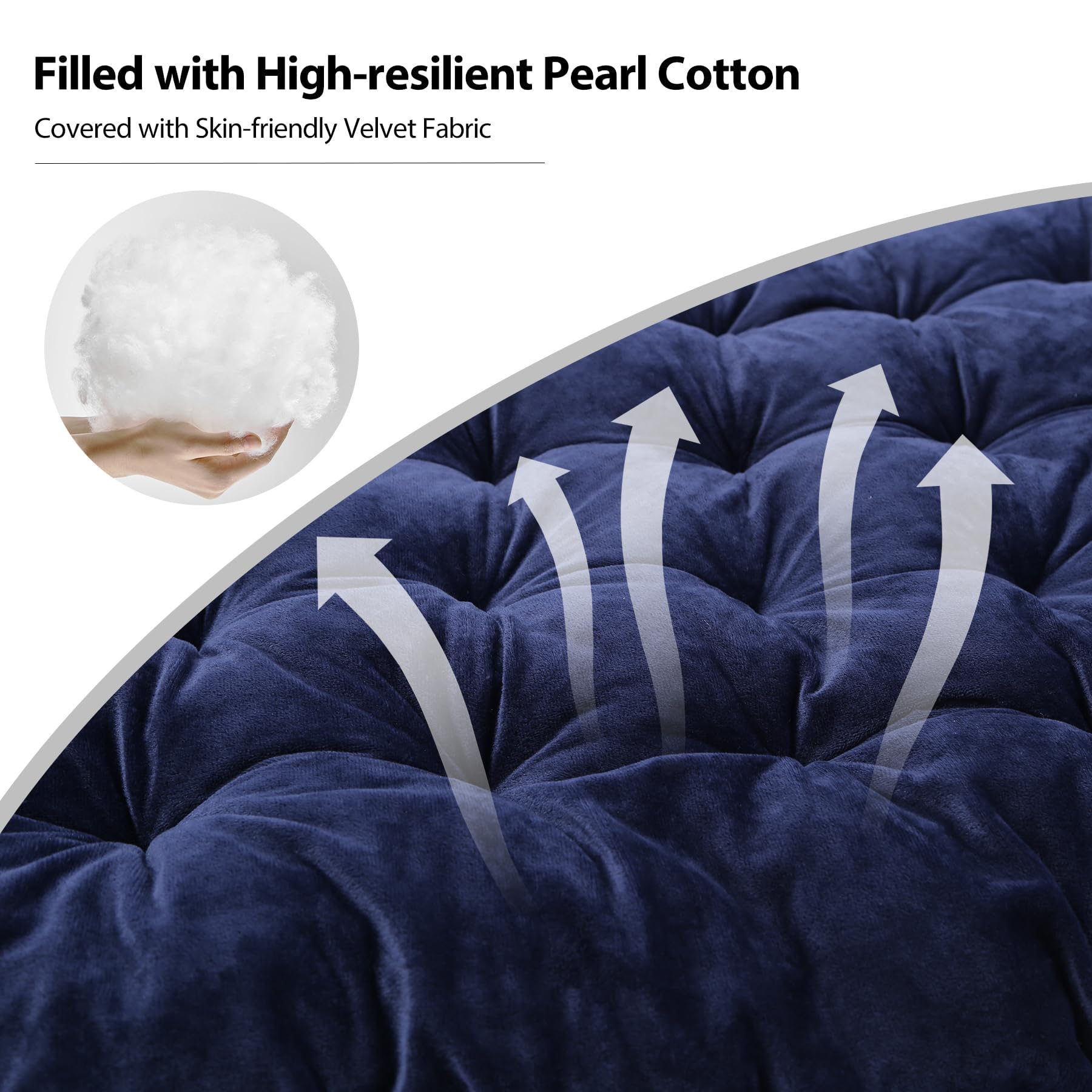 REDCAMP faux rabbit hair-shell cot pad adds luxurious rest.