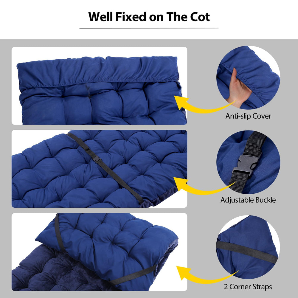 REDCAMP 75x28 inch pad with waterproof bottom for dry camping.