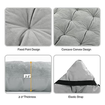 REDCAMP cot pad with waterproof bottom protecting against moisture outdoors.
