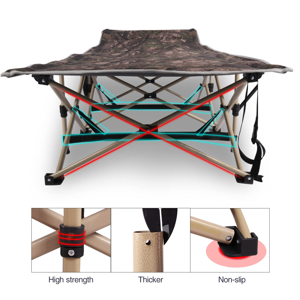 REDCAMP cot in bag storage, compact packing for travel and storage