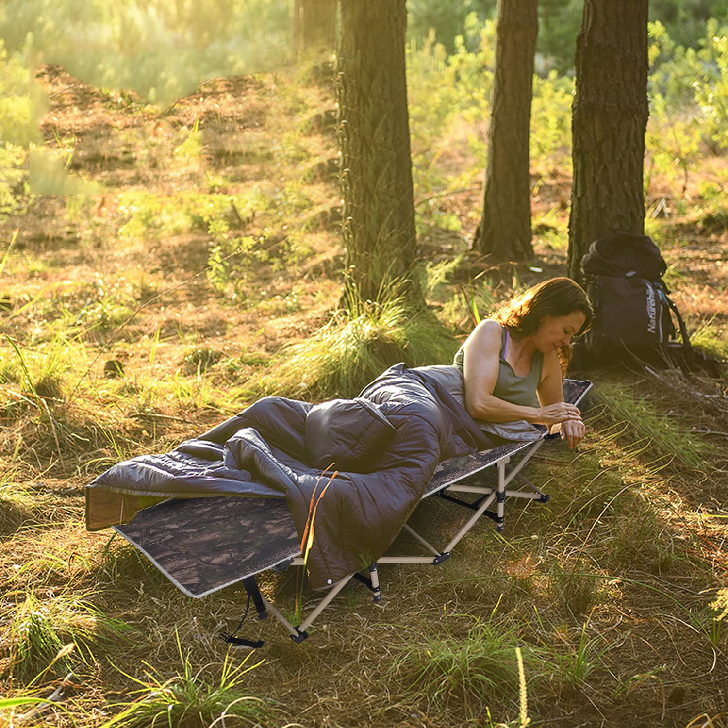 REDCAMP cot indoors, versatile as guest bed or dorm sleep solution