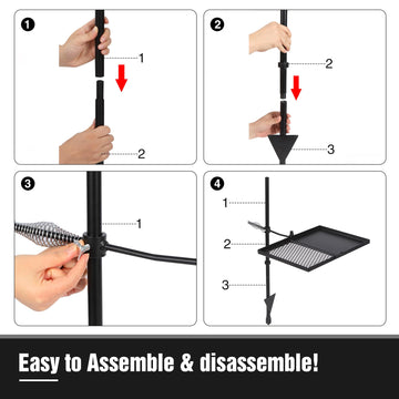 REDCAMP grill dimensions 17x12x32-6 inches when unfolded.