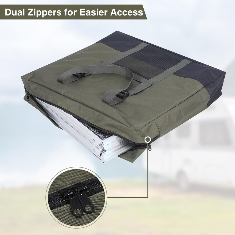 REDCAMP bag open shows space for up to 4 ft table