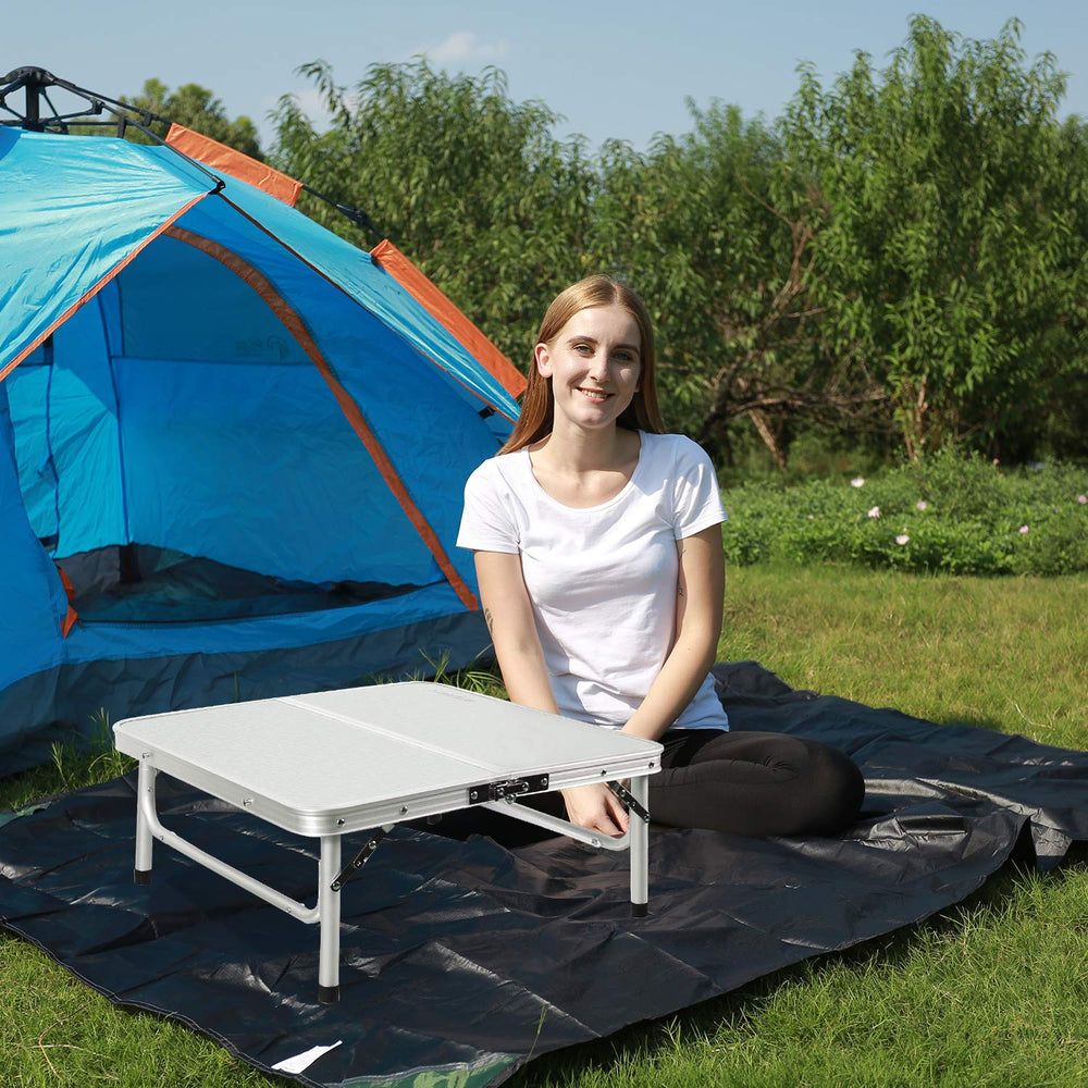 REDCAMP folding table compact storage with built-in carry handle