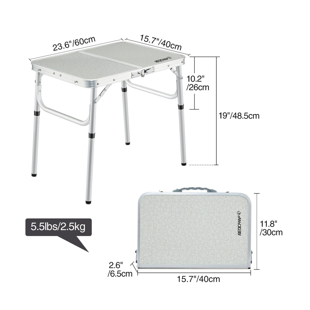 REDCAMP folding table easy-setup demonstrated for quick outdoor gatherings.
