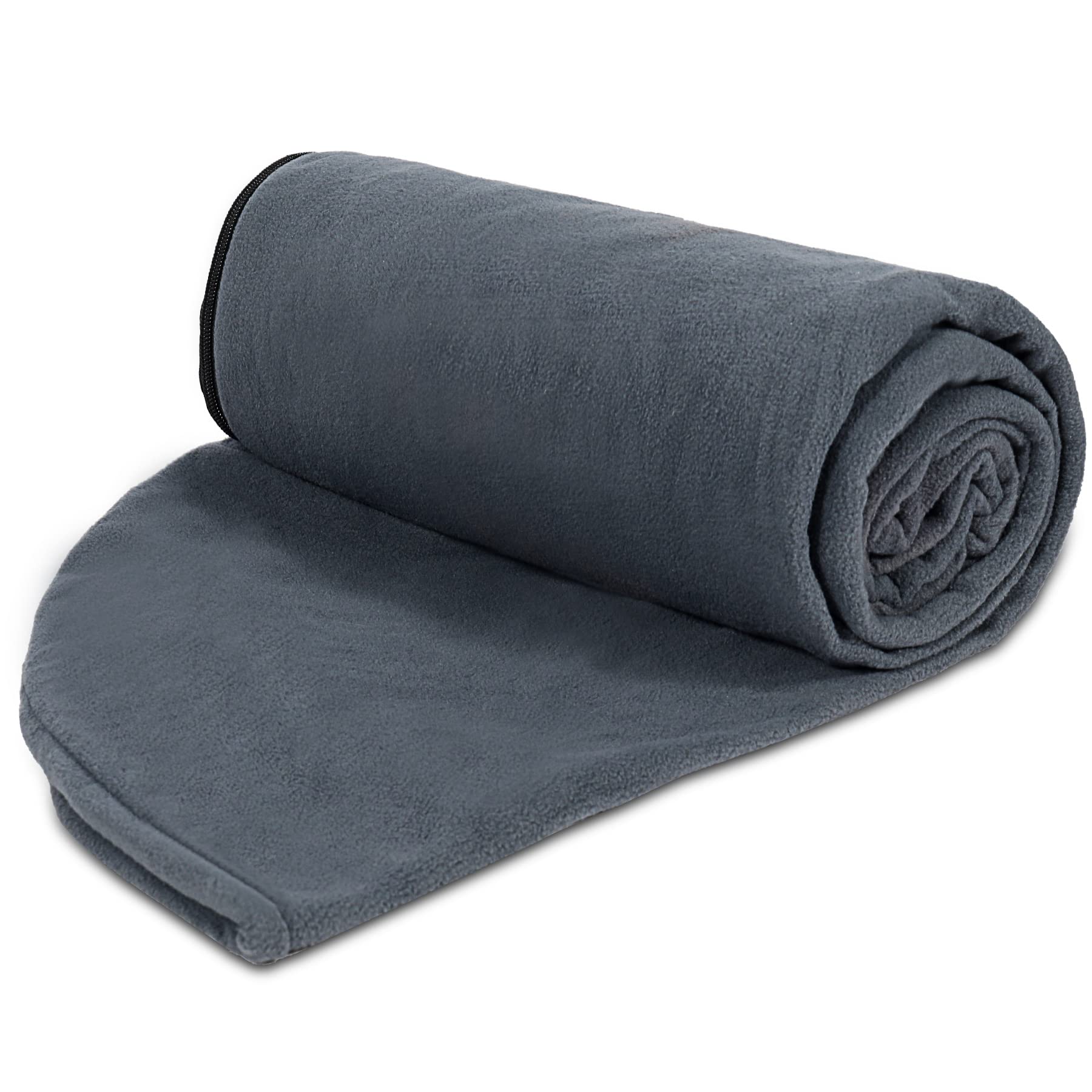 Redcamp grey fleece fabric feels soft and breathable.