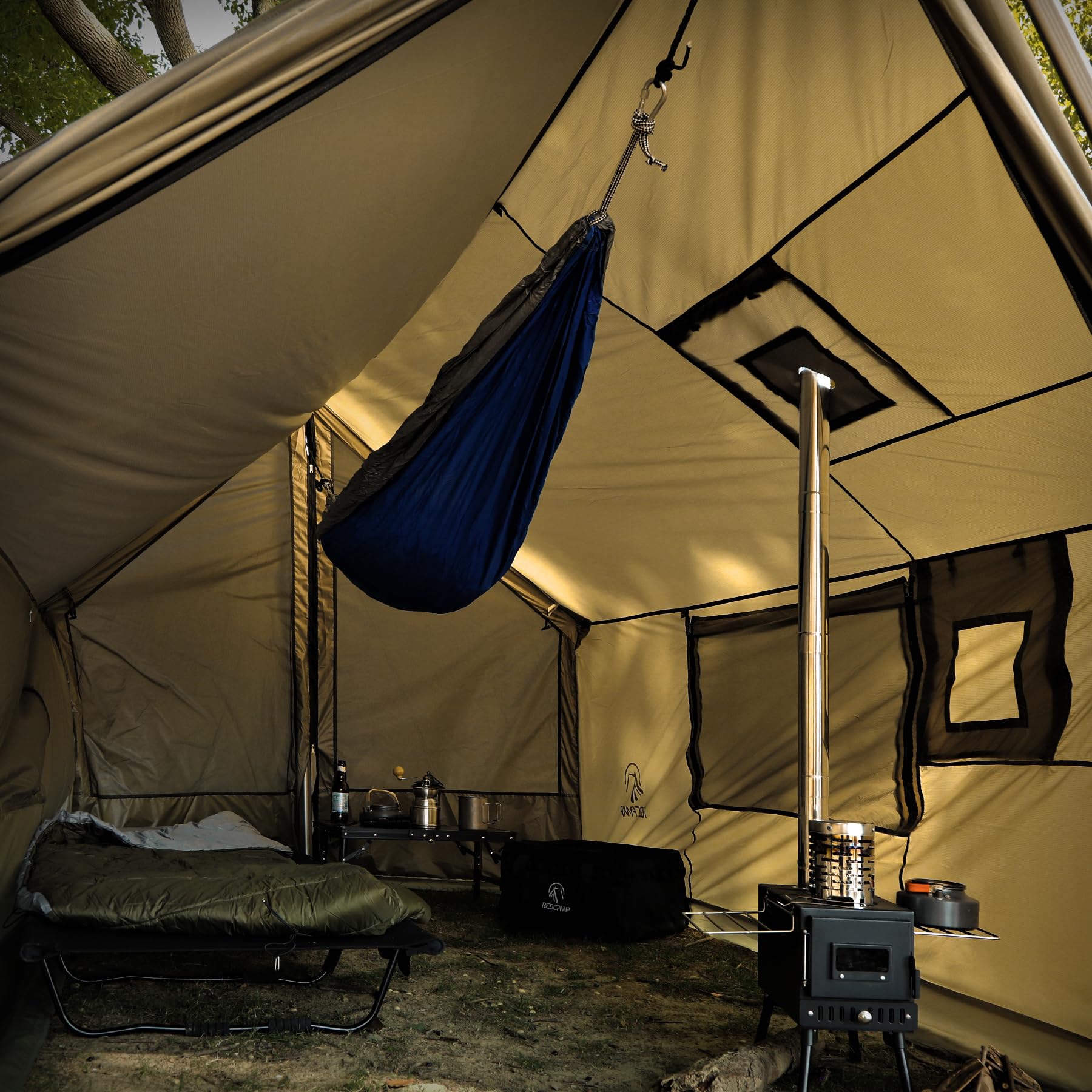 REDCAMP hammock hot tent included carry bag for portable transport