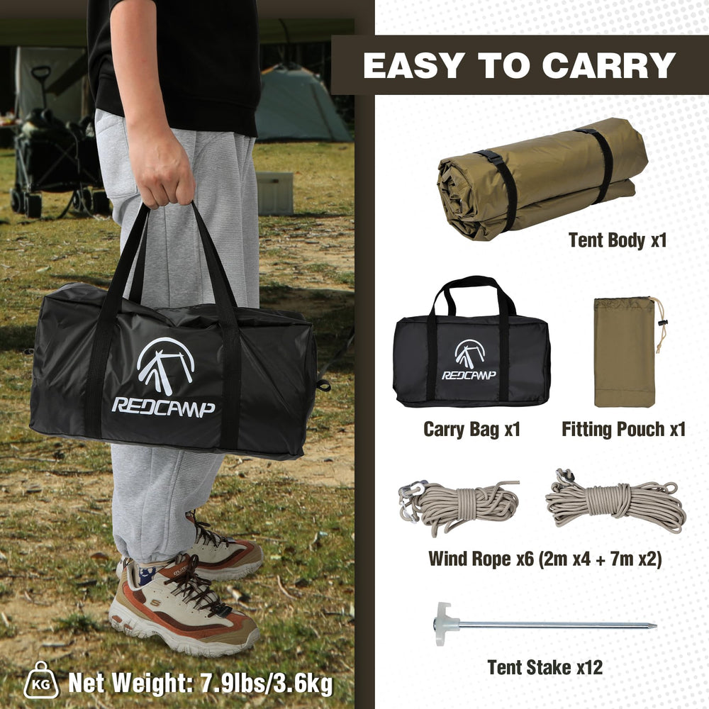 REDCAMP hammock hot tent lightweight setup supports quick camping trips