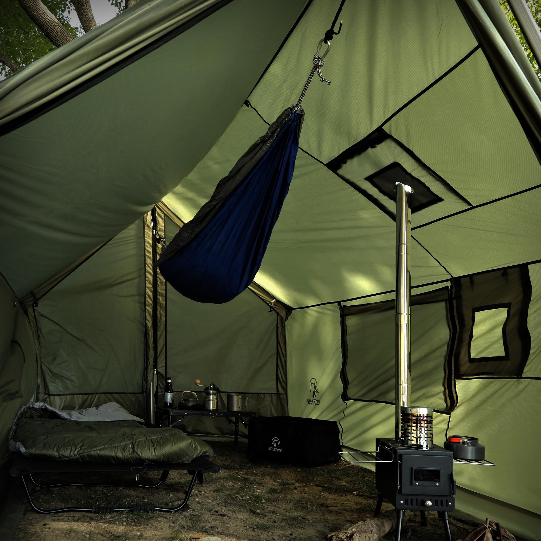REDCAMP lightweight design aids backpackers with easy transport.