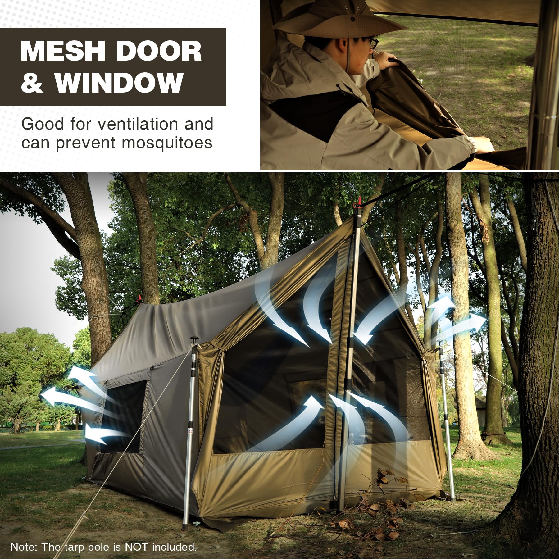 REDCAMP hammock hot tent stove jack setup for cozy warmth on trails