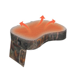 REDCAMP heated hunting seat cushion in leaf camo for cold outdoor hunts