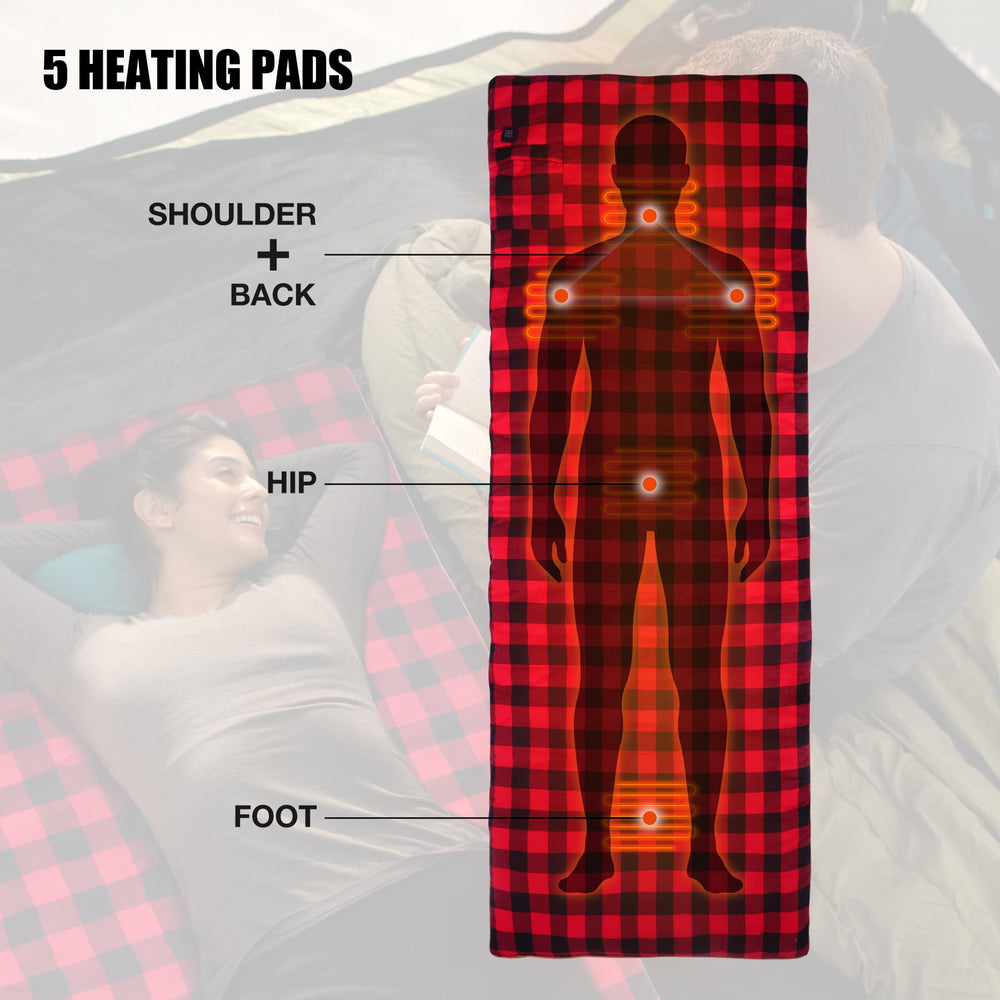 REDCAMP pad fitted in a car backseat for comfortable road trips