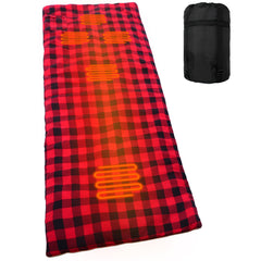REDCAMP heated sleeping bag pad warms shoulders, back, hips and feet for chilly nights