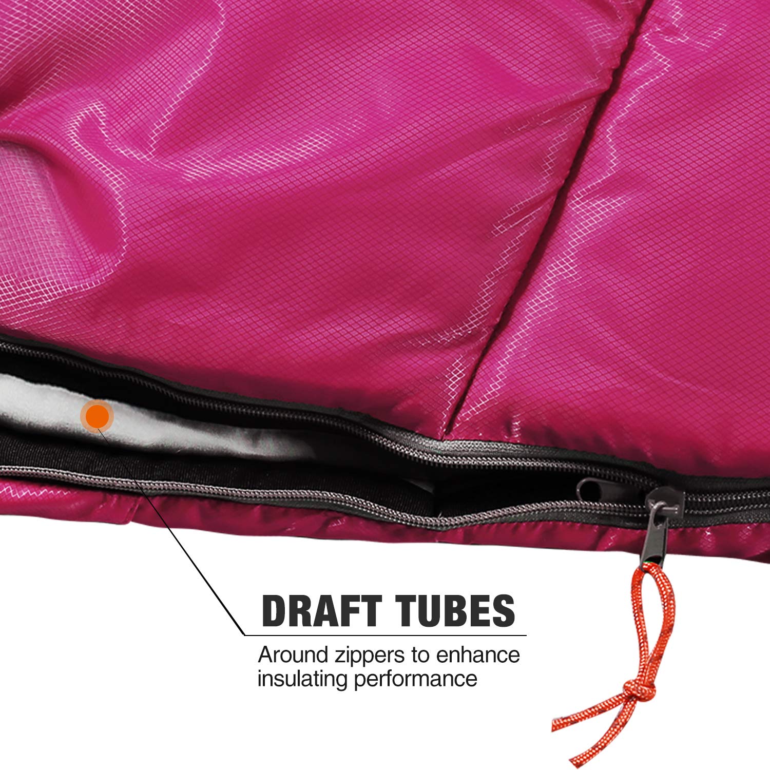 REDCAMP Kids Mummy Sleeping Bag pink dimensions 170cm x 65cm x 50cm for growing kids.