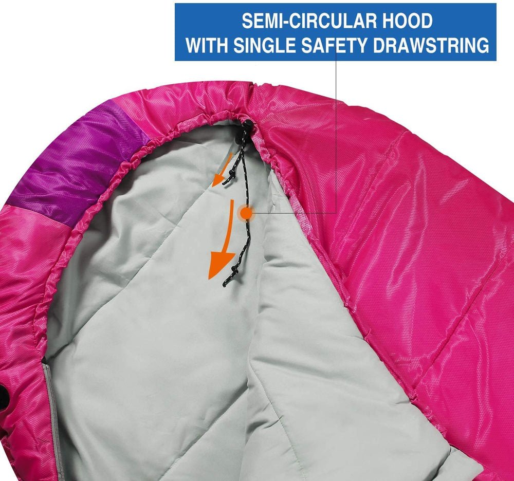REDCAMP Kids Mummy Sleeping Bag dimensions 170x65x50 cm
