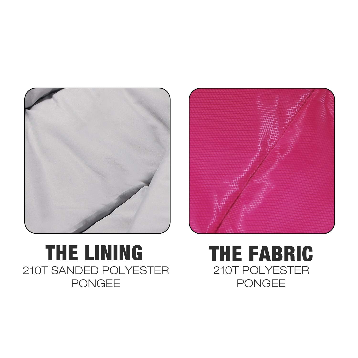 REDCAMP Kids Mummy Sleeping Bag pink zipper with Velcro cover for smooth use.