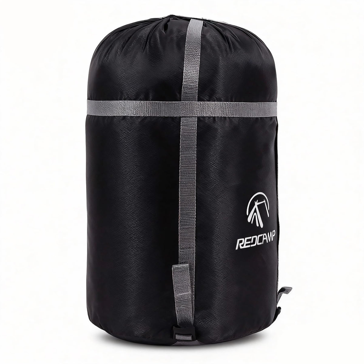 REDCAMP L sleeping bag stuff sack closed for compact, organized travel.