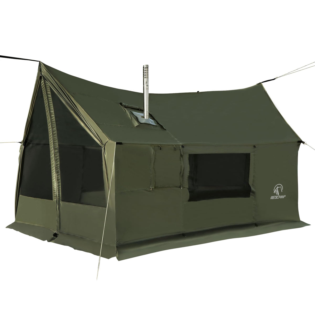 REDCAMP large hammock hot tent setup for group camping and easy shelter assembly.