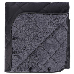 RedCAMP large warm blanket sherpa folded, showing compact portability for quick outdoor setup.
