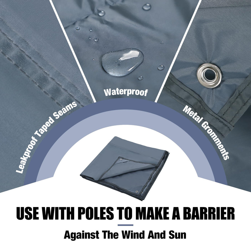 REDCAMP multipurpose tarp used as sun canopy or ground cover