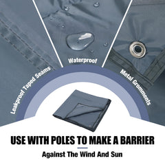 REDCAMP multipurpose tarp used as sun canopy or ground cover