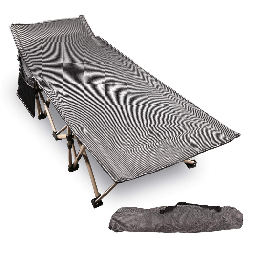 REDCAMP Oversized Cot folding setup for quick outdoor rest and comfort