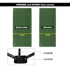 REDCAMP oversized cot green dimensions show extra-long and wide sleeping space