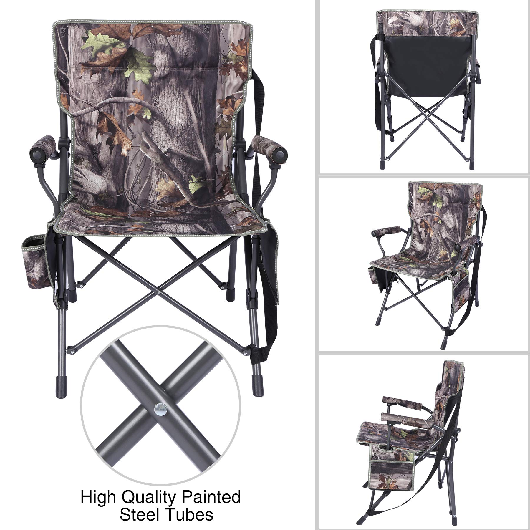 Redcamp chair with padding offers extra cushion for longer sits and reduced fatigue