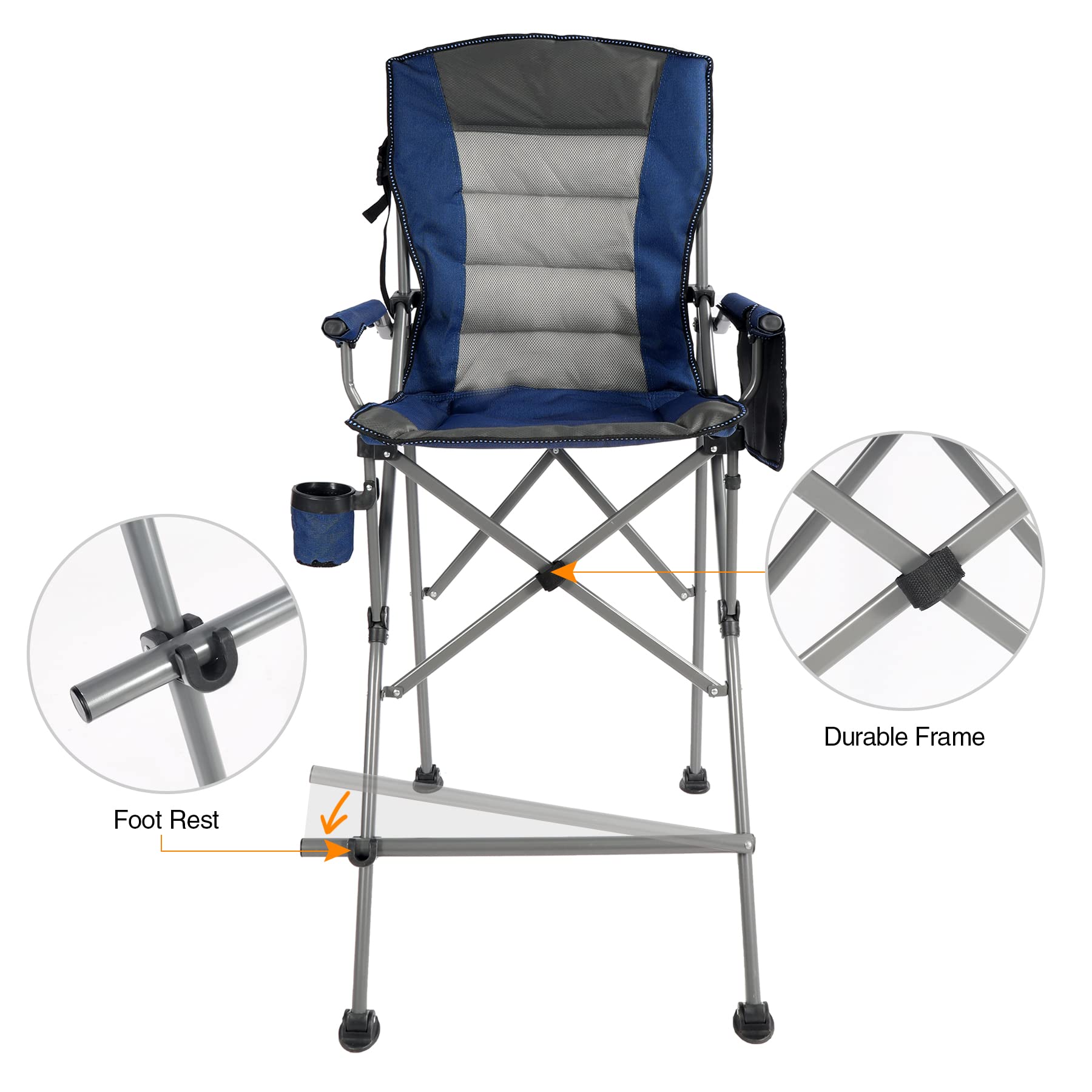 REDCAMP chair featuring rugged 600D Oxford fabric
