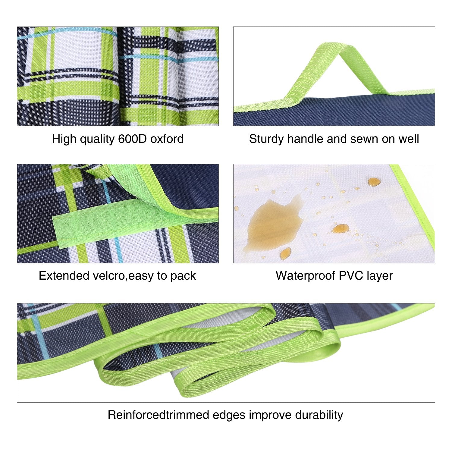 REDCAMP blanket with built-in carry handle for easy transport
