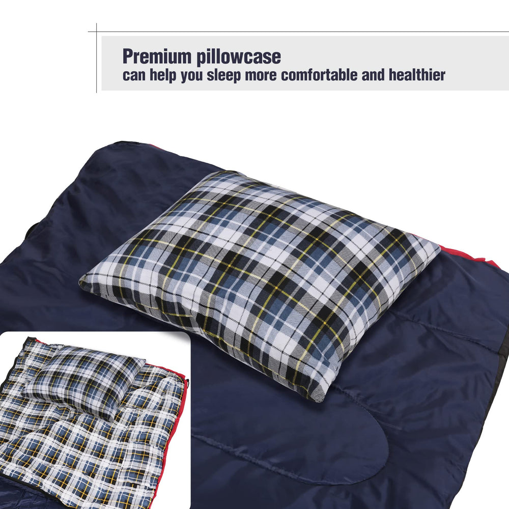 REDCAMP pillow 18x14 inches fits standard sleeping setups in tents