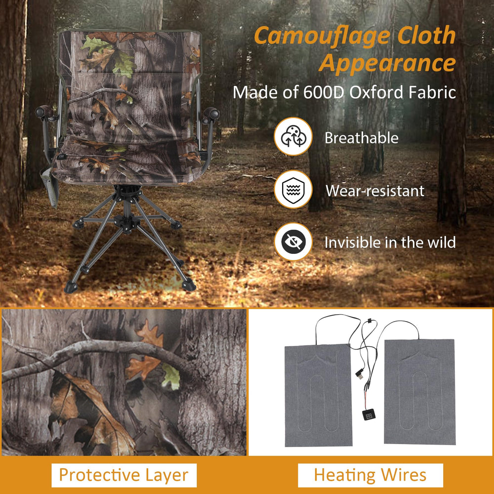 REDCAMP portable folding chair suits camping, fishing, and outdoor blinds.