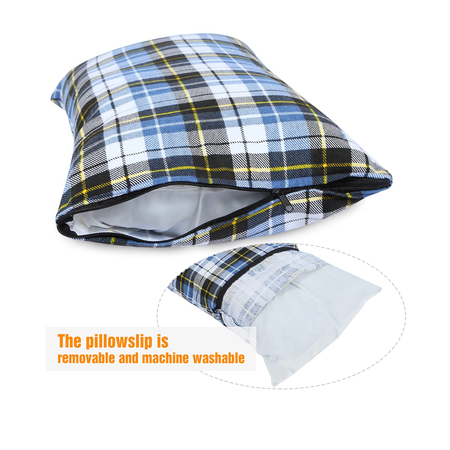 Removable pillow slip enables quick cleaning of Redcamp RC16031.