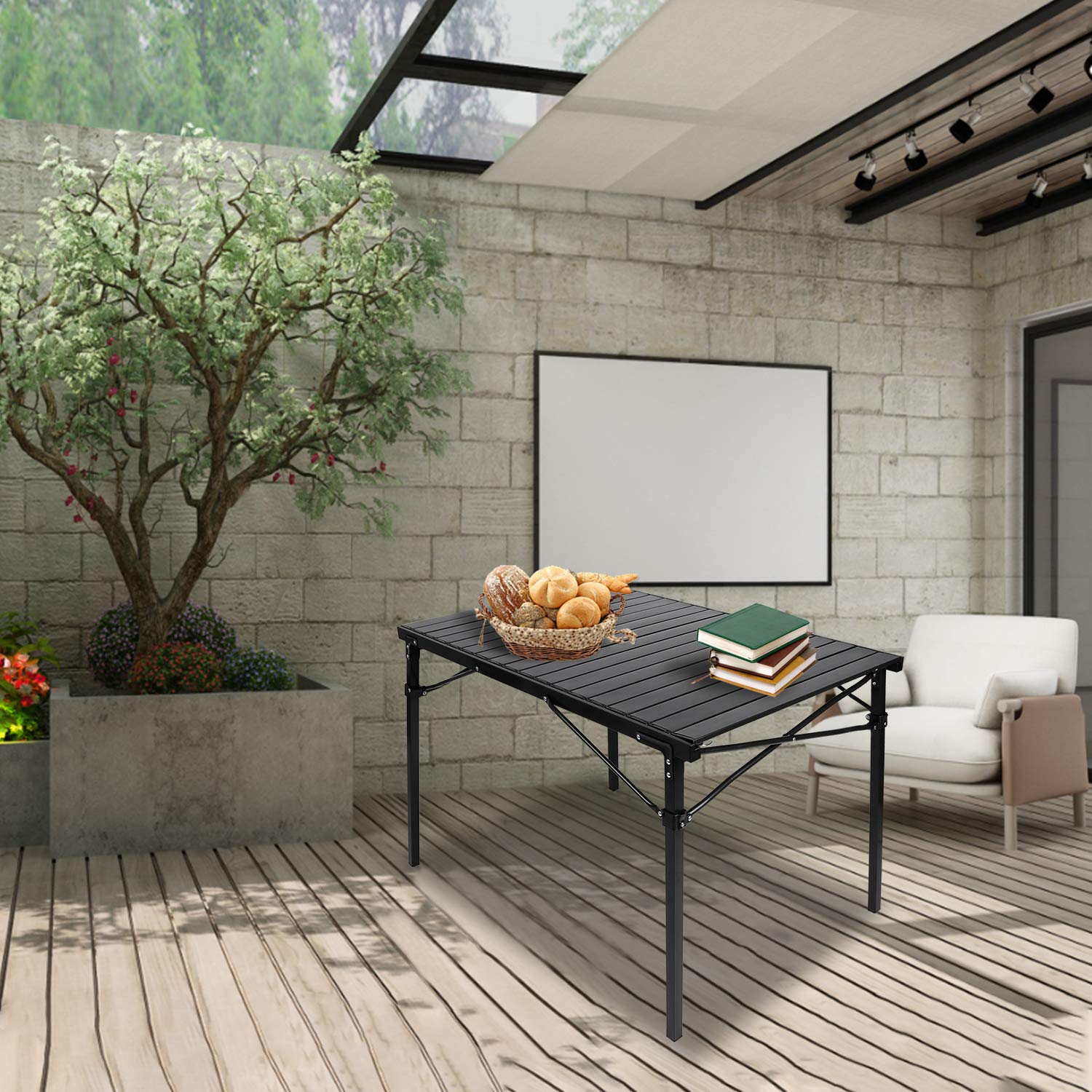 Redcamp roll-up table aluminum construction for durability