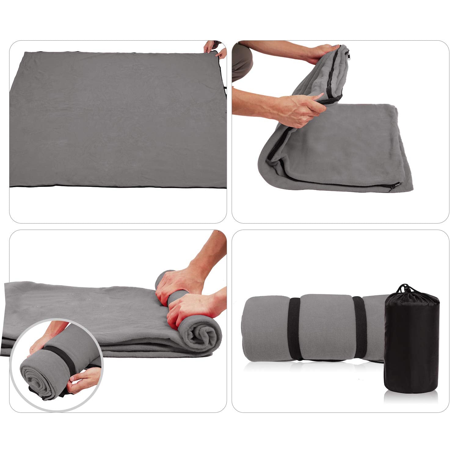 Redcamp liner doubles as a camping blanket for flexible use.
