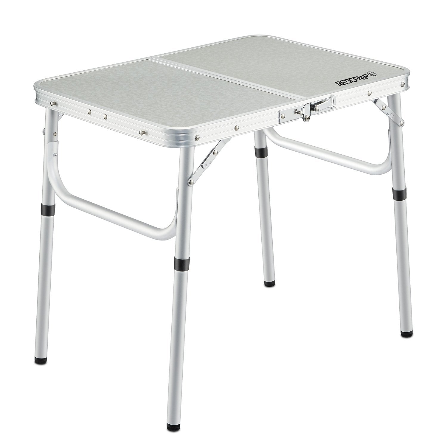 REDCAMP small folding table open with outdoor-ready dimensions for easy transport.