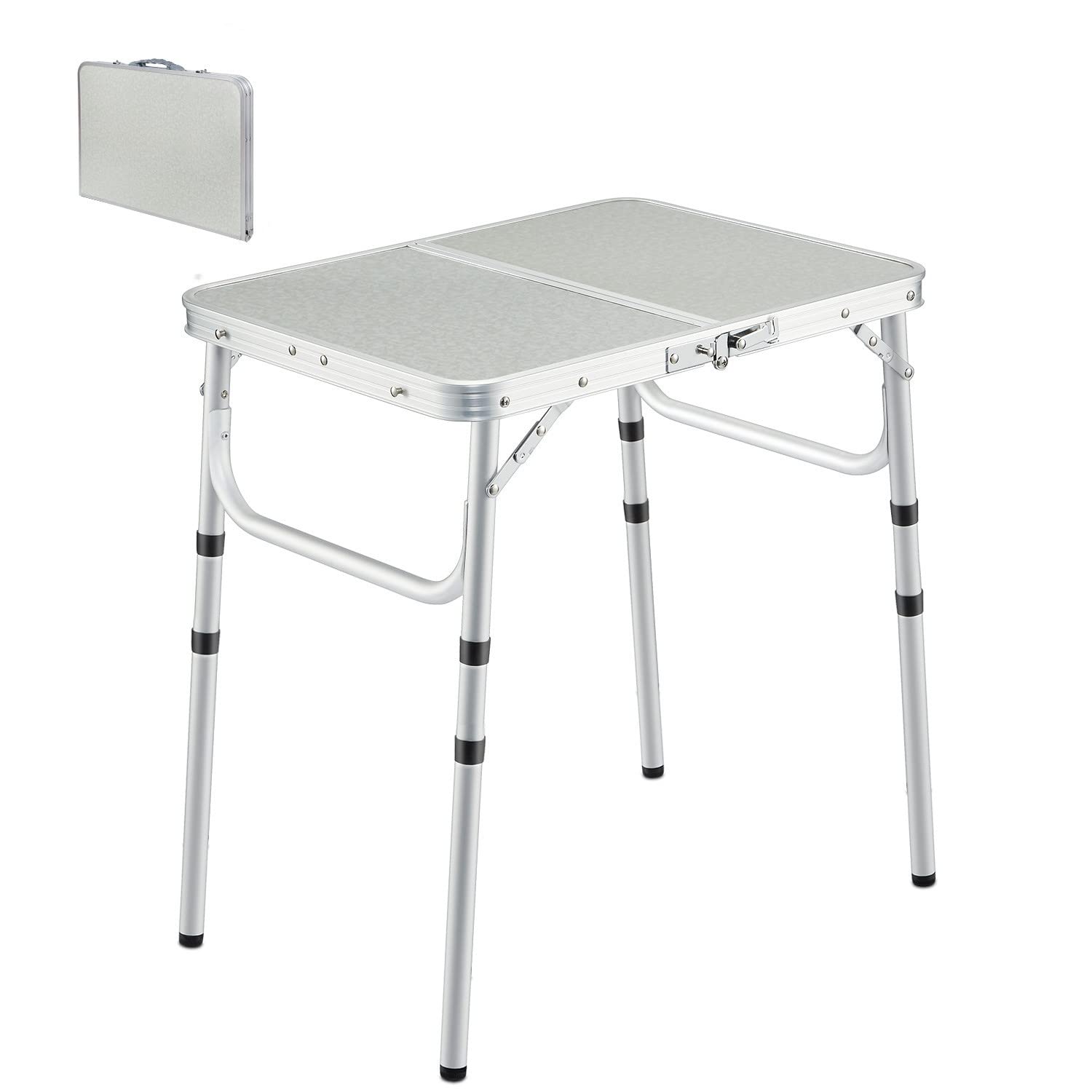 REDCAMP small folding table setup provides a sturdy outdoor surface for quick meals.