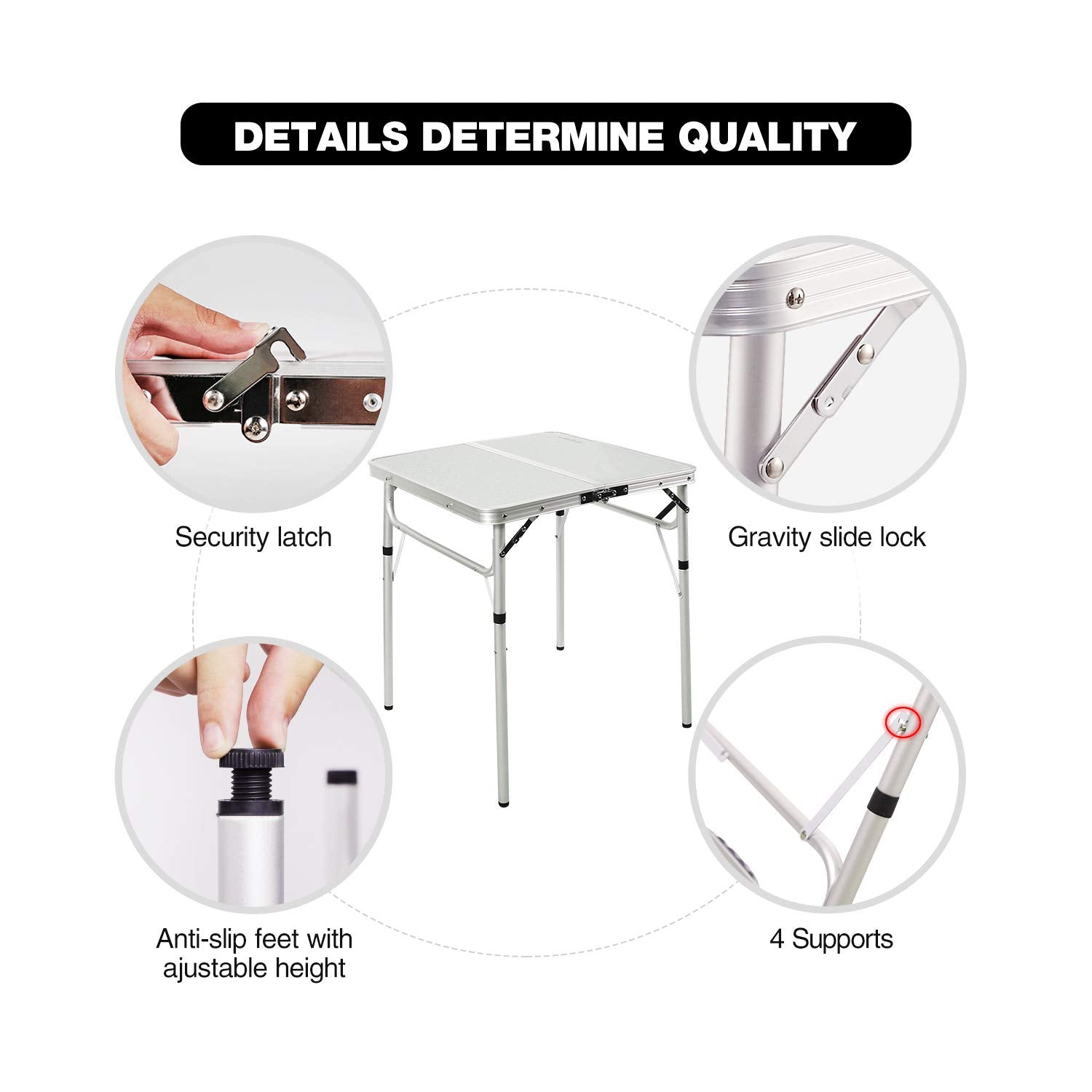 Redcamp small square folding table lightweight design for travel