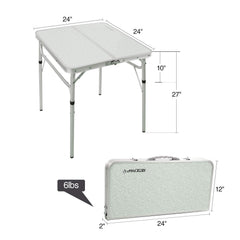 Redcamp small square folding table open to high height for outdoor dining