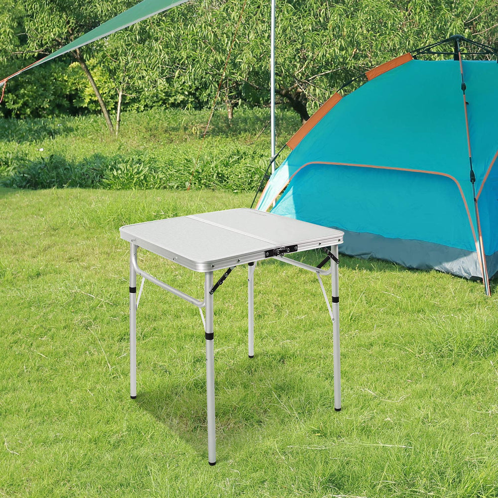 Redcamp small square folding table open to low height for casual meals