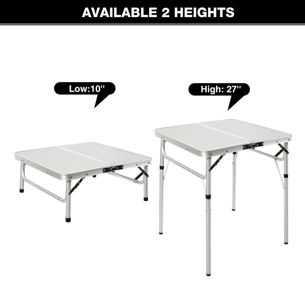 Redcamp small square folding table with U shape supports for stability