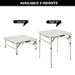 Redcamp small square folding table with U shape supports for stability