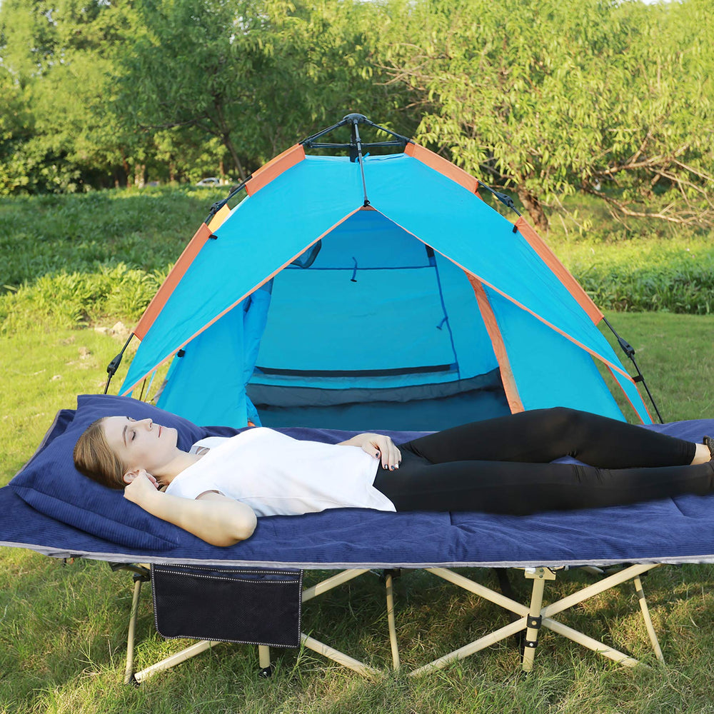 Packed Redcamp cot pad fits neatly into the included storage bag.