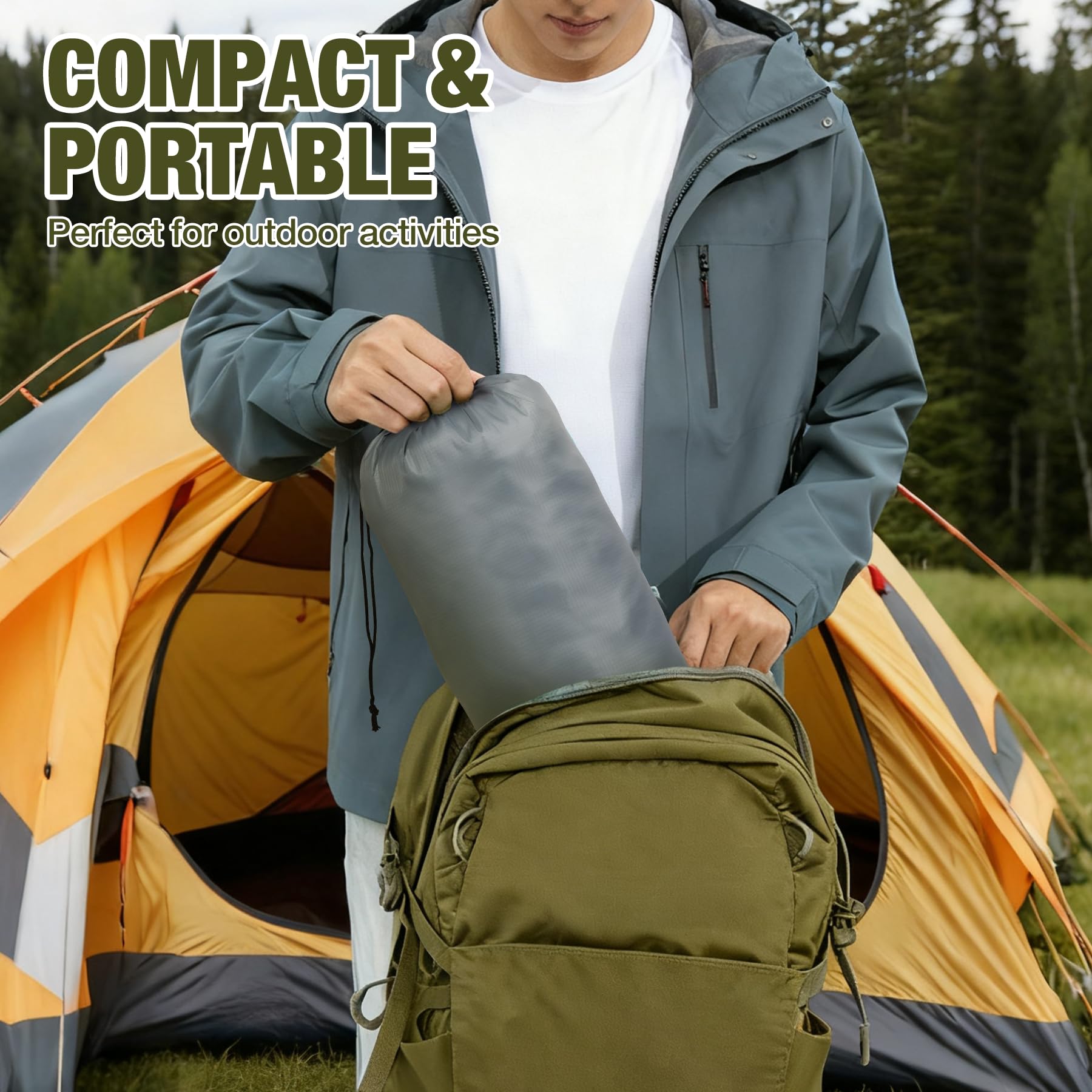 Redcamp sturdy drawstrings keep items secure and easy to grab.