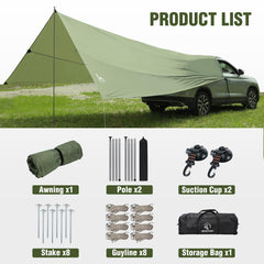 REDCAMP suction cups attach securely to vehicles for quick shelter.
