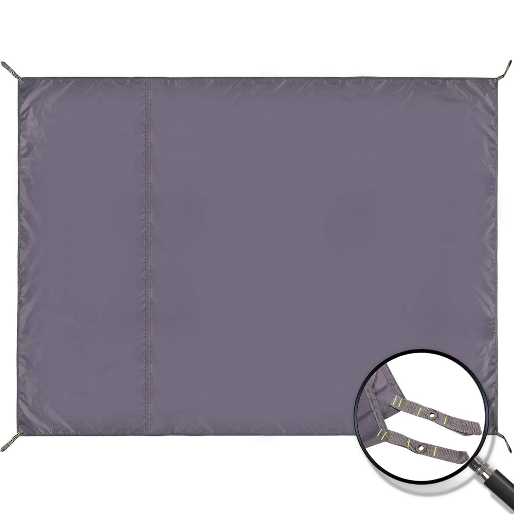 Redcamp tarp corner eyelets highlight reinforced durability for quick setup under rugged outdoor conditions.
