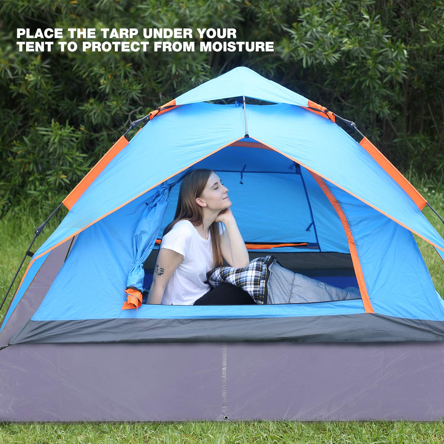 Redcamp tarp packable-compact design enables easy carry and quick setup.