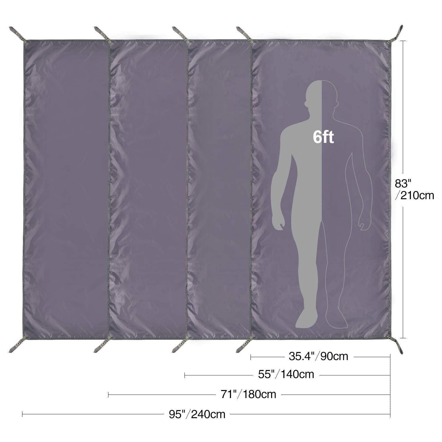 REDCAMP tarp weighs 0.86 pounds for travel